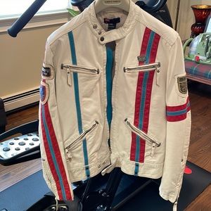 COPY - DIESEL HOJE LEATHER CAFE RACER MOTORCYCLE JACKET S worn by DRAKE & JOSH …